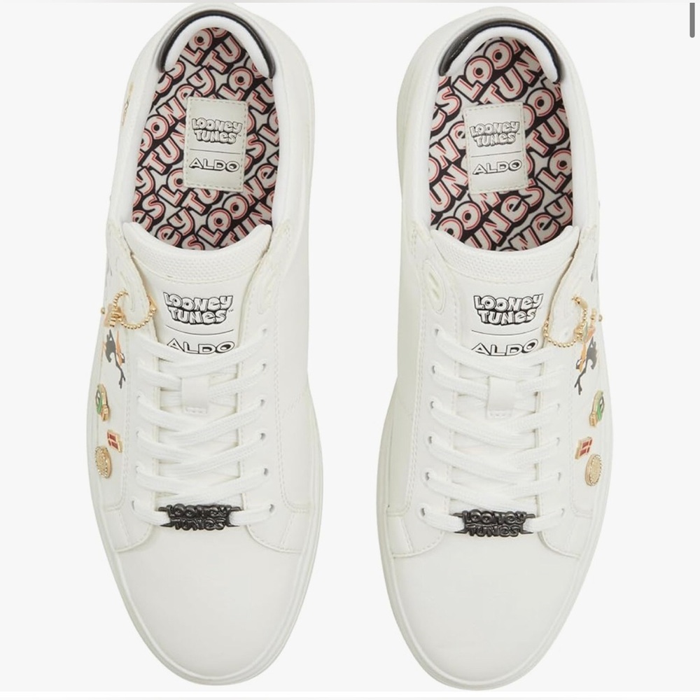 Aldo Looney Tunes LOWTOPSPEC100 Men White Sneakers size 10.5 BRAND NEW‎